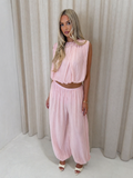 MARA Balloon Hem Sleeveless Top & Trouser Co-Ord In Pink