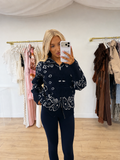 MAEVE Knitted Long Sleeved Zip Up Jumper In Navy