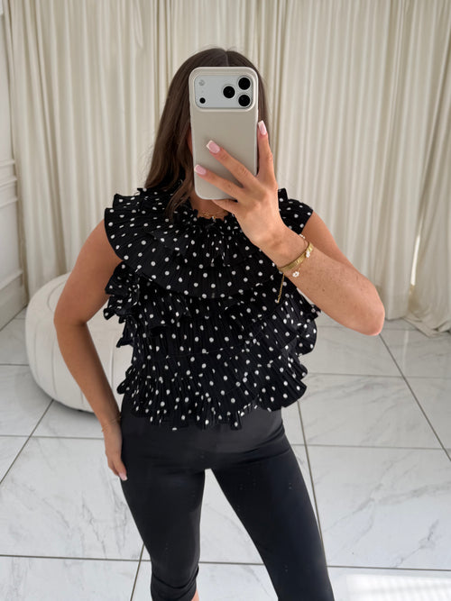 CAPRI High Waisted Capri Trousers In Black
